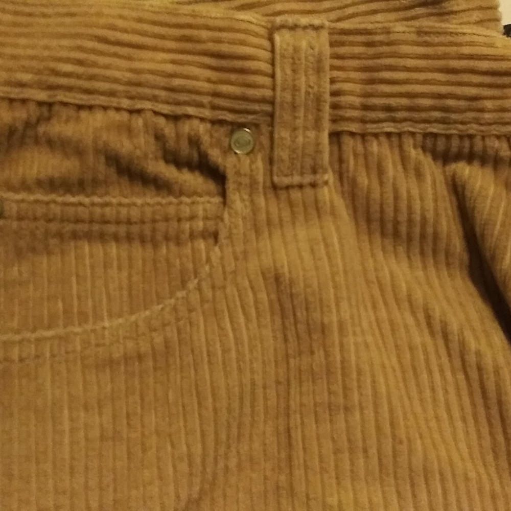 MENS courderouy pants old school tan color W 36